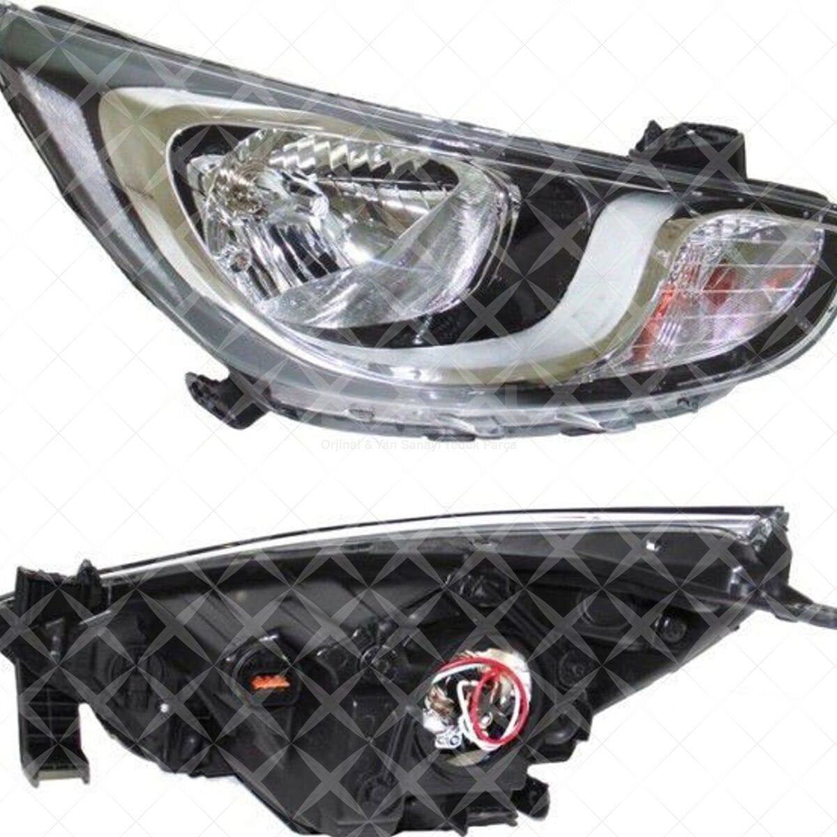 Hyundai Accent Blue Sol Far Gri Kaşlı (2017-2019)